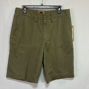 🐪 nwt Boston Trader olive green flat front cotton shorts